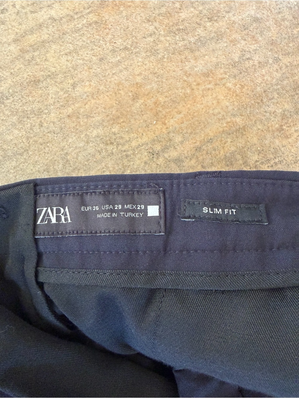 Zara Navy Dress Pants Men’s 29 - Picture 3 of 3